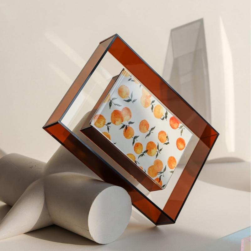 Photo Frame Acrylic Photo Holder for Desktop Display Support Horizontaled Vertical Clear