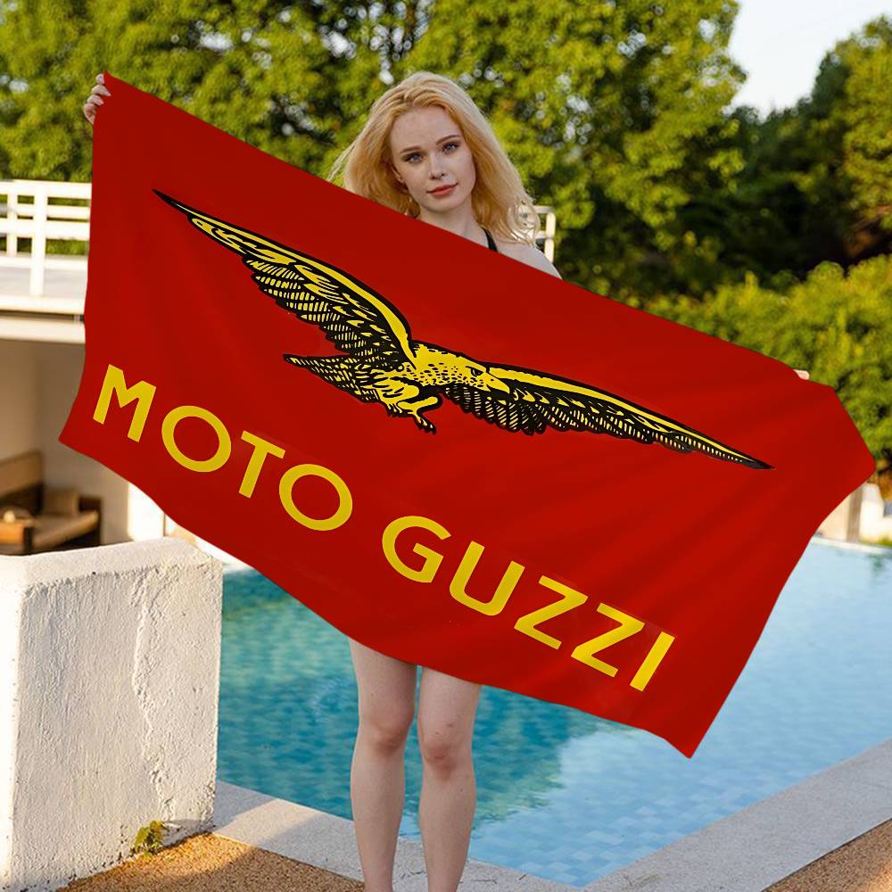M-Moto Guzzi Пляжное полотенце Цветные банные полотенца Для девочки Микрофибра Быстросохнущее На заказ Без песка Пляж Йога Спа Тренажерный зал Бассейн