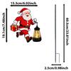 Solar Outdoor Lawn Lights Merry Metal Decorations Snowman/Santa/Angel Lanterns Garden Decorative Lawn Lights