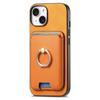 For iPhone 14 Case Ring Kickstand Phone Cover with Detachable Magnetic Card Slot