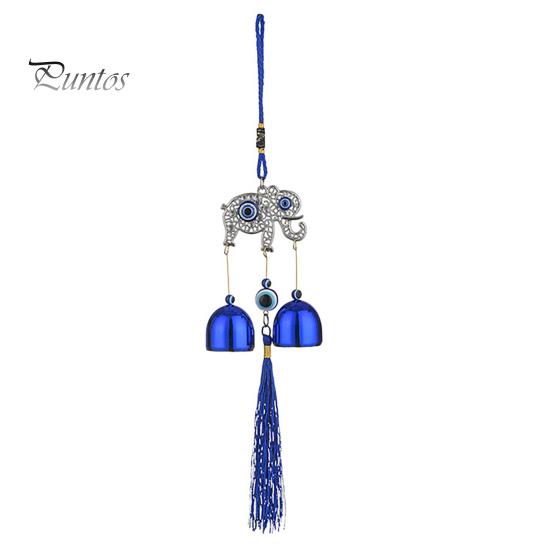 Синий злые глаза ветряная музыка с 2 колокольчиками для внутреннего и наружного использования в саду, патио, подвесной металлический ветряной колокольчик в форме сердца и дерева для бабочки