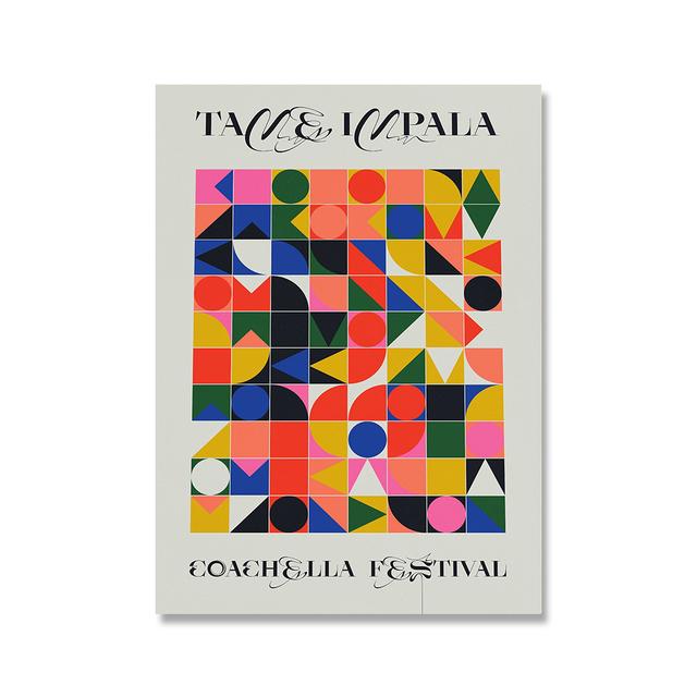 Рамка из цельного дерева Tame Impala, холст, картина, настенное искусство, концерт, музыкальная рок-группа, постеры и принты, настенные панно из Флитвуда для гостиной, домашний декор
