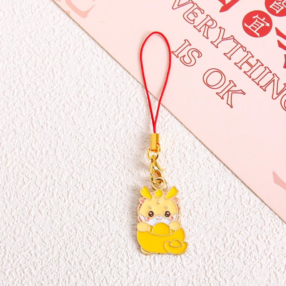 Китайский мультяшный дракон телефонная цепочка 2024 новогодний дракон телефон шнурок подарок на Новый год