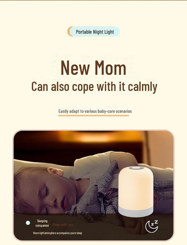 Креативный портативный светодиодный ночник для спальни, зарядка через USB, атмосферный барный светильник