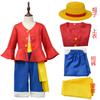 ONE PIECE Костюм Луффи Косплей того же соломенного шляпы первое и второе поколение одежда анимация косплей одежда король пиратов мужской короткий рукав