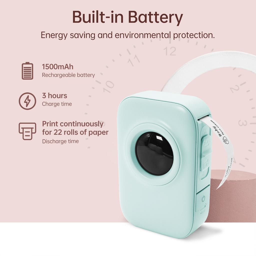 D30 PRO Принтер для этикеток Карманный смартфон Устройство для создания этикеток BT Беспроводная термопечать Поддержка 203DPI