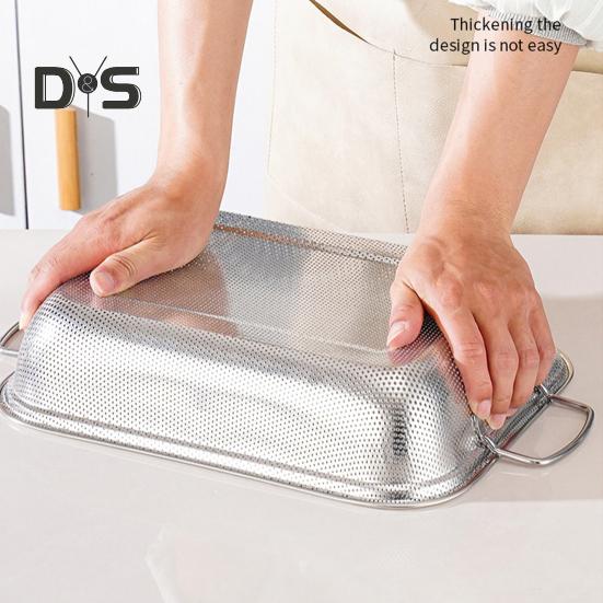 Корзина для слива, сито для пасты с ручкой, большой емкости, устойчивое к ржавчине, можно мыть в посудомоечной машине, фильтр для рисовой лапши, кухонный дуршлаг