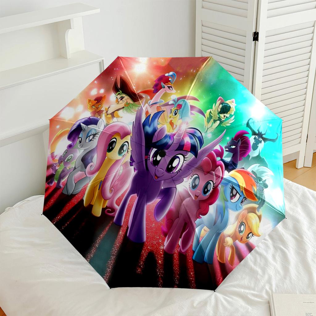Magical Friendship Gala Automatic Umbrella Folding Umbrella with 8 Ribs Sturdy Construction Travel Essential Elegant Umbrella Wedding Party Gift