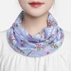 Floral Silk Scarf Ice Silk Neck Guard Scarf Summer Veil  Women