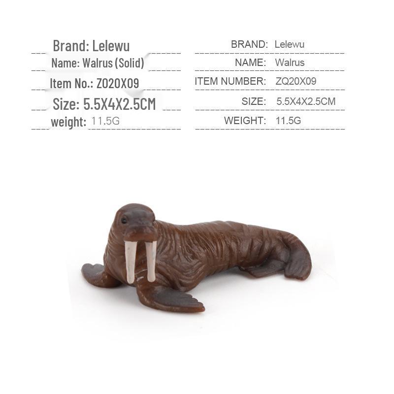 Children's Marine Animal Model Set: Mini Whale, Shark, Dolphin, Turtle, Sea Lion