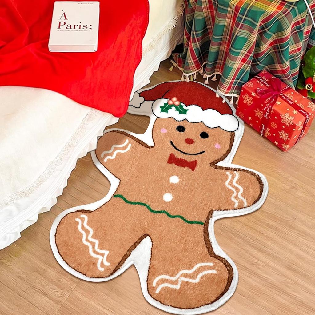 VIKAMA Рождественский имитация кашемира ковер мягкий нескользящий коврик для ванной комнаты и кухни милый уличный коврик для двери в помещении домашний декор