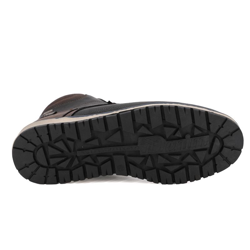 Men's High-top Sneakers In Old Leather Effect with Fur Lining by TOM TAILOR