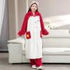 Flannel Nightgown Robe Cosplay Hooded Plush Sleep Wears Winter Cute Thick Warm Nightdress for Women Hooded Pajamas Long