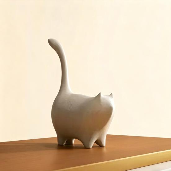 3D-печатное украшение-кошка Yousheng, матовая текстура, минималистичное украшение-кошка для гостиной, кабинета, офиса, кафе, настольный подарок для любителей кошек