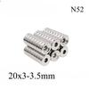N52  20x3-3.5 20X5-5MM 20X10-5MM N35 Hole 3.5mm Refrigerator standard size  Magnet Super Round Disc Ring Office Home Craft