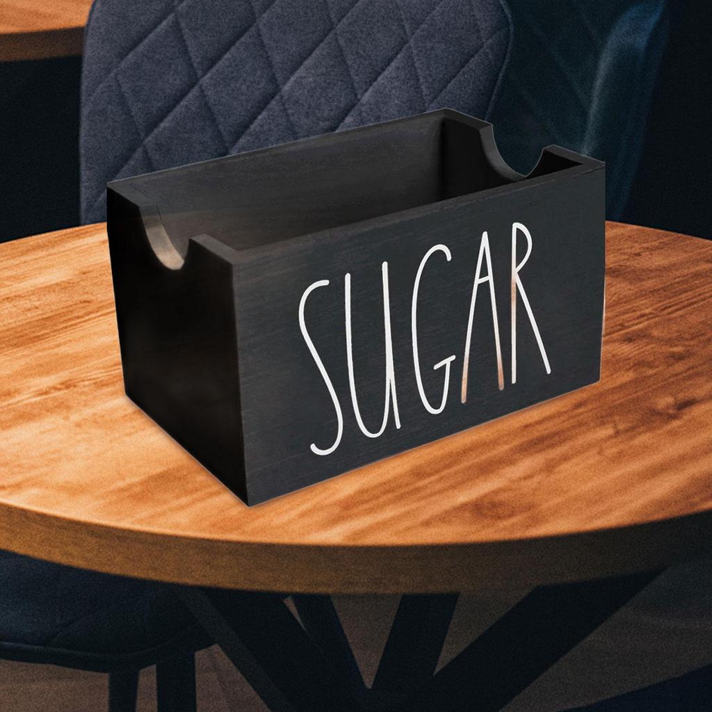 Подставка для пакетиков сахара в стиле фермерского дома, деревянный органайзер для хранения чая и сливок.