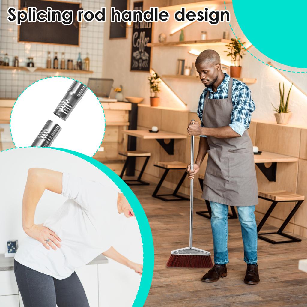 Набор совков для мусора из нержавеющей стали Magic Brushs, комбинированный бытовой инструмент для уборки, совок для мусора с длинной ручкой, подметание