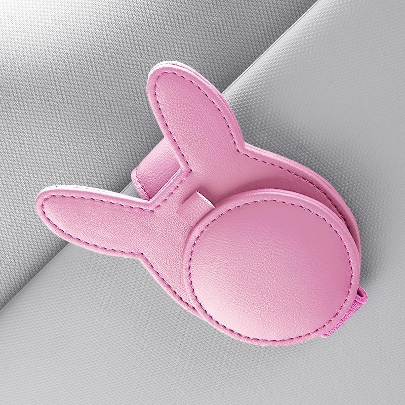 PU Leather Car Sunshade Glasses Clip Multi-functional Sheet Card Bag Sunglasses Storage Creative Ticket Clip