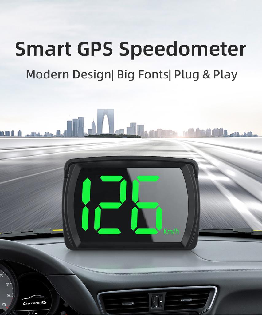 Wired Car Head Up Display GPS Speedometer Speed Digital HUD Windshield Projector For All Cars Auto Electronics Accessories