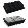 Premium Food Grade Silicone Ice Cube Tray 15 Grids Square with Lid Durable DIY Ice Maker for Whiskey Cocktails Coffee