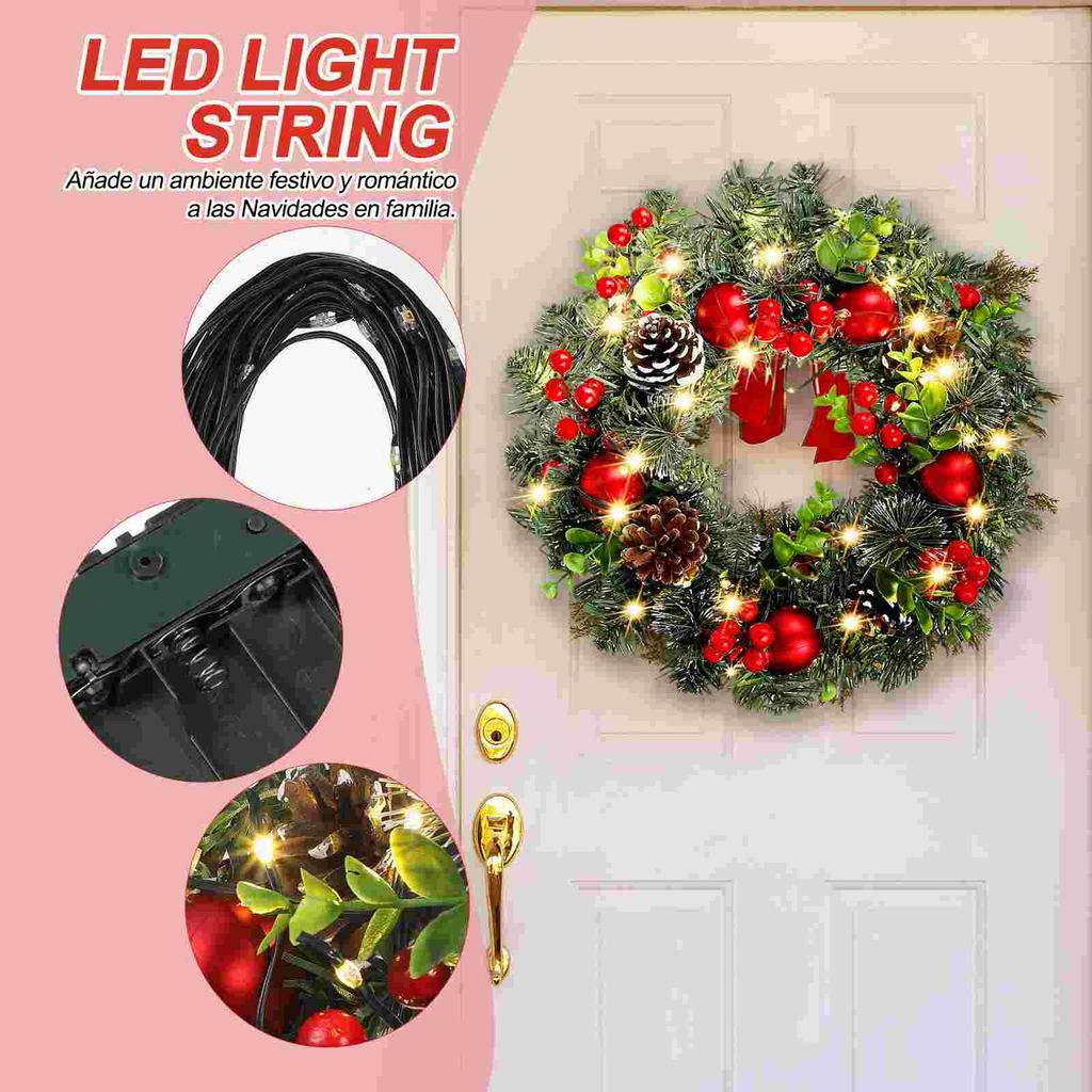 Рождественские настенные украшения, украшения в виде круга из виноградной лозы для елки, домашний подарок, венок