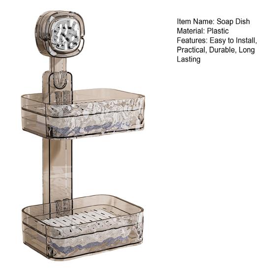 Мыльница на присоске со сливными отверстиями, прочная, несущая, простая в установке, настенная мыльница для душа, мыльница