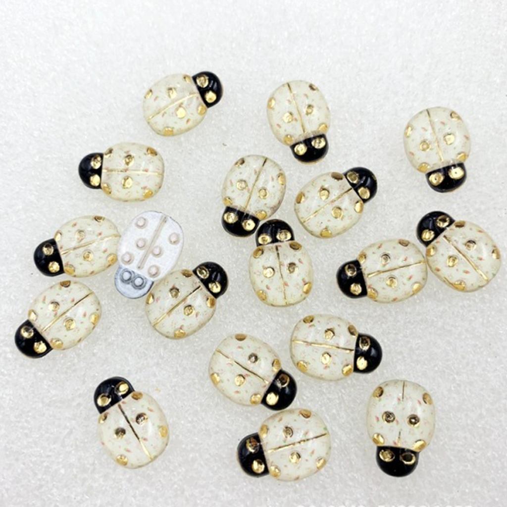 50 шт. жуки с плоской задней частью декоративные акриловые скрапбукинг домашние цветочные декоративные украшения своими руками для скрапбукинга