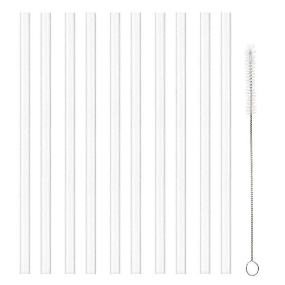 1Sets Drinking Plastic Straws with Brush Replacement Straw Durable Cup Straw