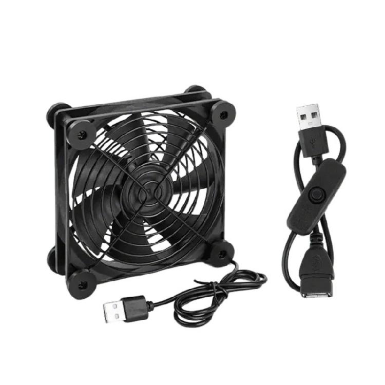 120mm Cooling Fan with USB Connection for Electronics, Server Racks, Networking Cabinets and Laptop Overheating Prevention