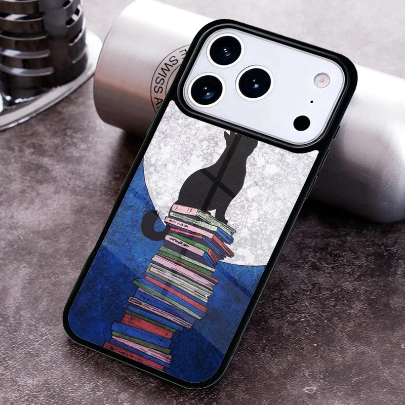 Аниме Лунный Кот Чехол для Телефона Для iPhone 17 16 15 14 13 12 11 Pro Max Plus 17Air Мягкий Силиконовый Чехол