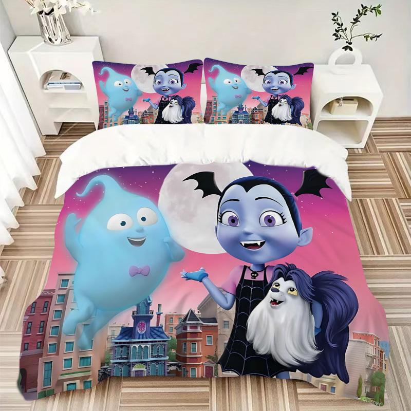 Vampirina Friends Print 3Pcs Bedding Setduvet Cover With 2 Bedropillowcase Home Birthday Gift