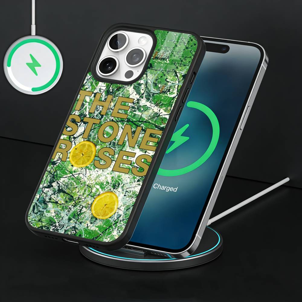Band The S-Stone Roses Phone Case For iPhone17,16,15,14,13 Plus,Pro Max Magnetic For Magsafe Wireless Charging