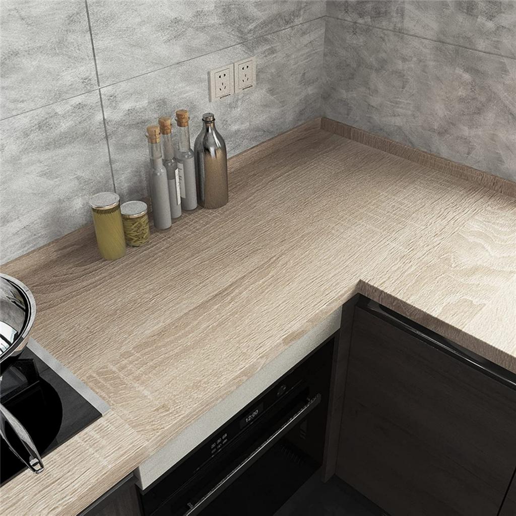 Ширина 80 см ПВХ Водонепроницаемые Самоклеящиеся Обои Стена в Рулоне Мебель Шкафы Виниловая Пленка Наклейка с Текстурой Дерева для Домашнего Декора