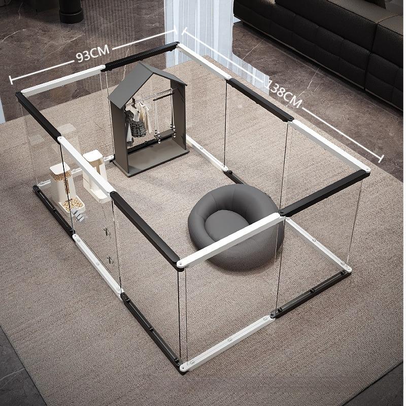 Pet Transparent Fence Dog Cage Indoor Anti-jailbreak Free Combination Dog House Height 60cm Pet Isolation Protect Safety Cage