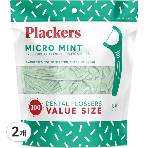 Зубная нить Flackers Micro Mint, 300 шт., 2 шт.