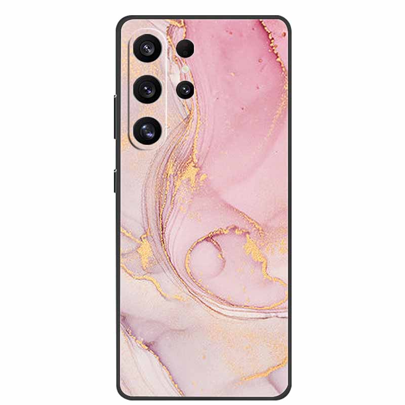 Phone Case For Samsung Galaxy S26 Ultra Colorful Painted Soft Silicone Bumper for Samsung S26 Ultra Case Marble Shockproof Cover