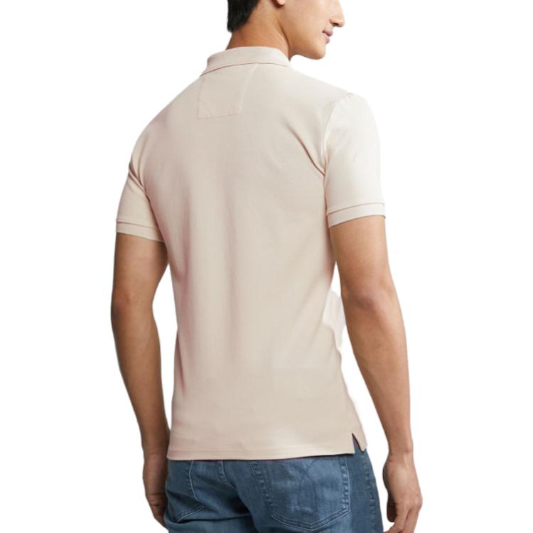 Calvin Klein Letter Print Short Sleeve Polo Shirt Men Tops Light-Lilac J324252-ACI