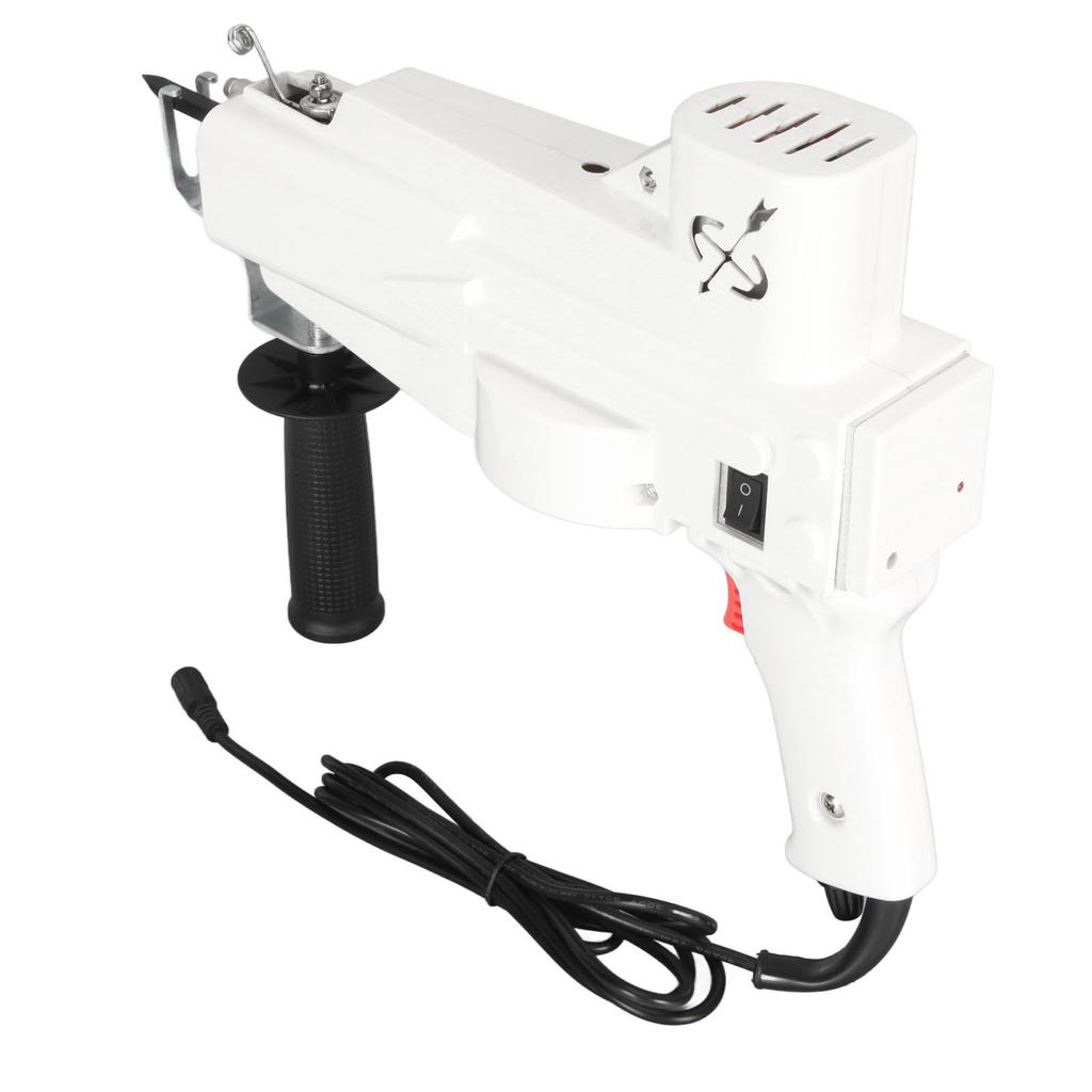 Tufting Gun Kit Threader Tool 2 In 1 Electric Carpet Rug Maker Handheld Knitting Machine White