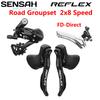 SENSAH REFLEX Манетка для шоссейного велосипеда 2x8 скоростей Задний переключатель Передний переключатель Sora Tiagra Claris Sensah Группсет