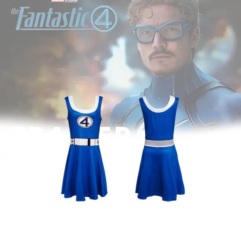Fantastic Four Cosplay Bodysuit For Halloween Dress Up With Durable Milk Silk Fabric For Kids And Adults