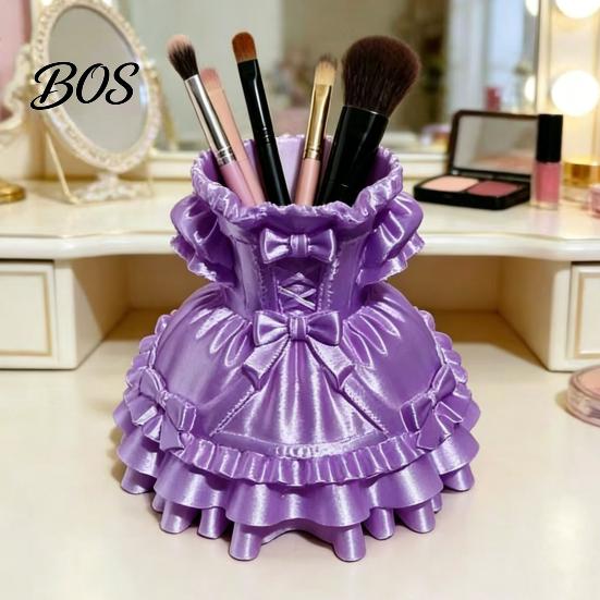 Gift for Teachers 3D Printed Dress Shape Pen Holder, Cute Desk Organizer Pencil Holder Classroom Makeup Brushes Stationery, Creative Home Office Decor
