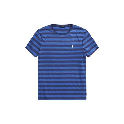 Polo SS22 Slim Fit Plain Knit Striped Short Sleeve T Shirt Men Tops Blue MNPOTSH1N821142-400