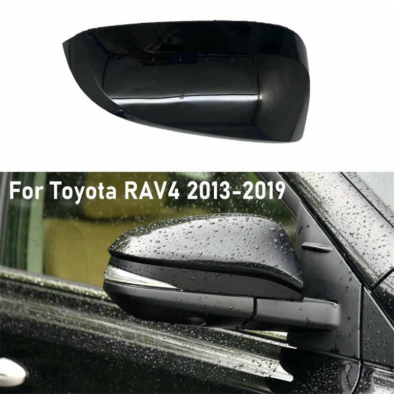 Черная накладка на зеркало заднего вида для Toyota RAV4 2013 2014 2015 2016 2017 2018 1/2 шт.