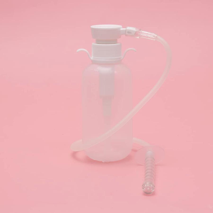 Портативный очищающий инструмент для душа с белой бутылкой емкостью 300 мл и ополаскивателем