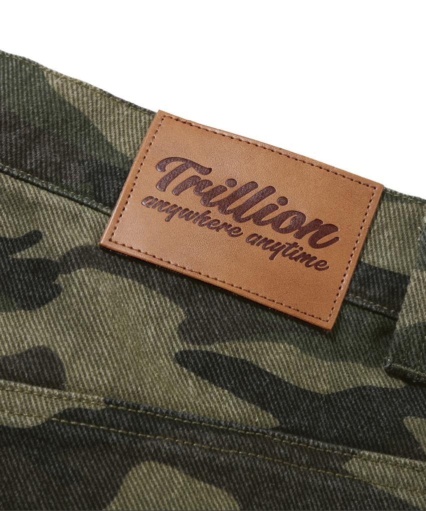 TRILLION Camo Wide Curved Cotton Pants_Deep Khaki
