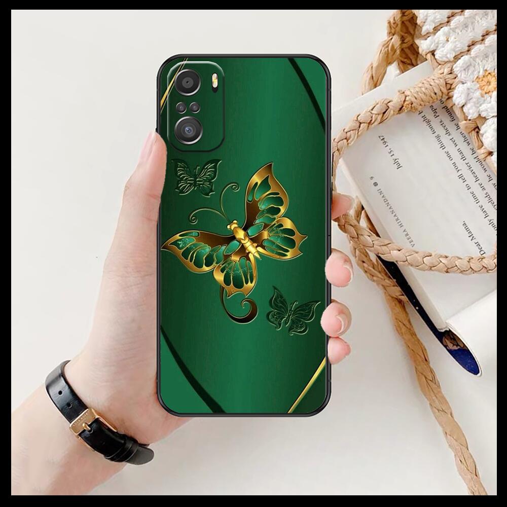 Красивый узор бабочки для Xiaomi Redmi Note 10S 10 9T 9S 9 8T 8 7S 7 6 5A 5 Pro Max мягкий черный чехол для телефона