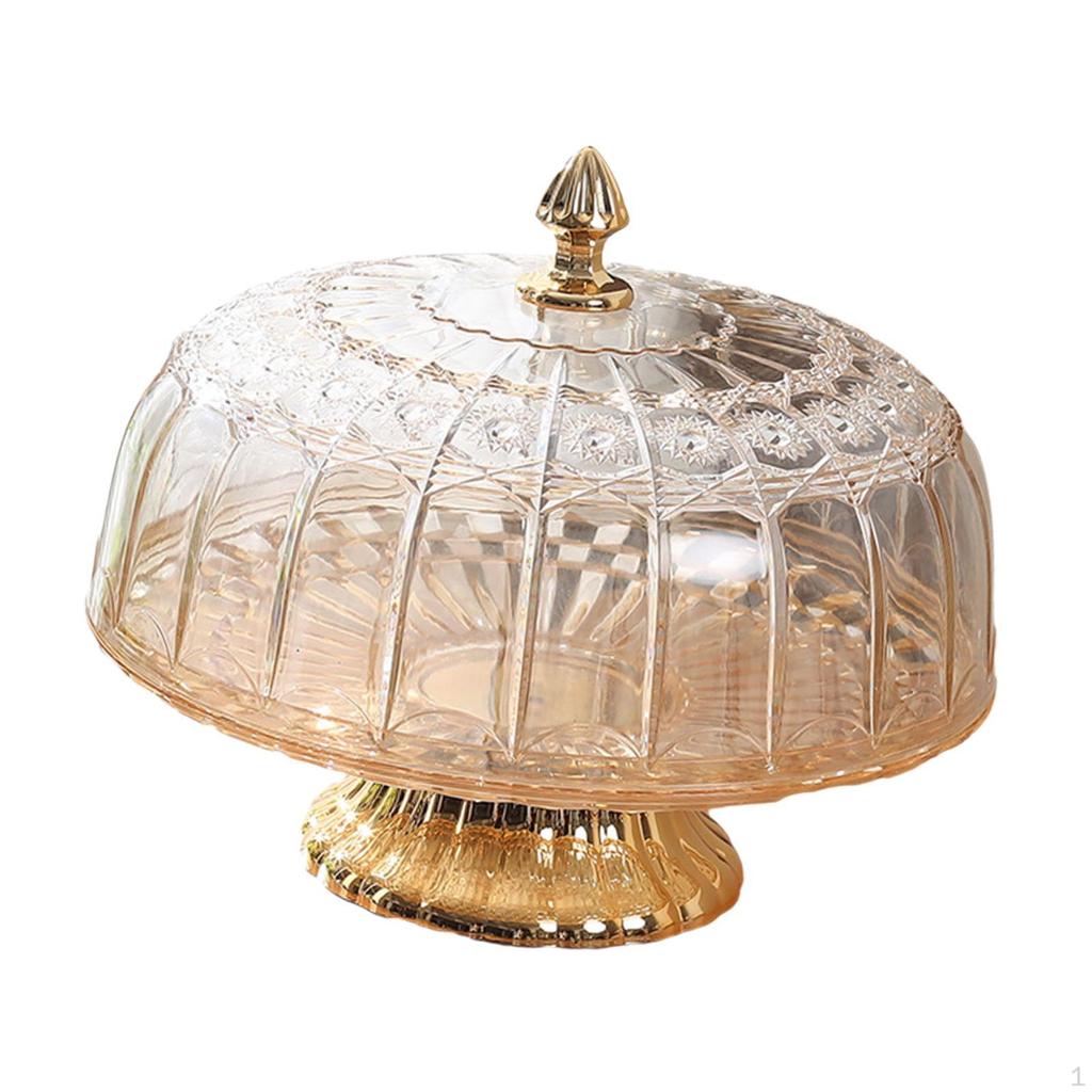 Подставка для торта с крышкой для подачи десертов и фруктов