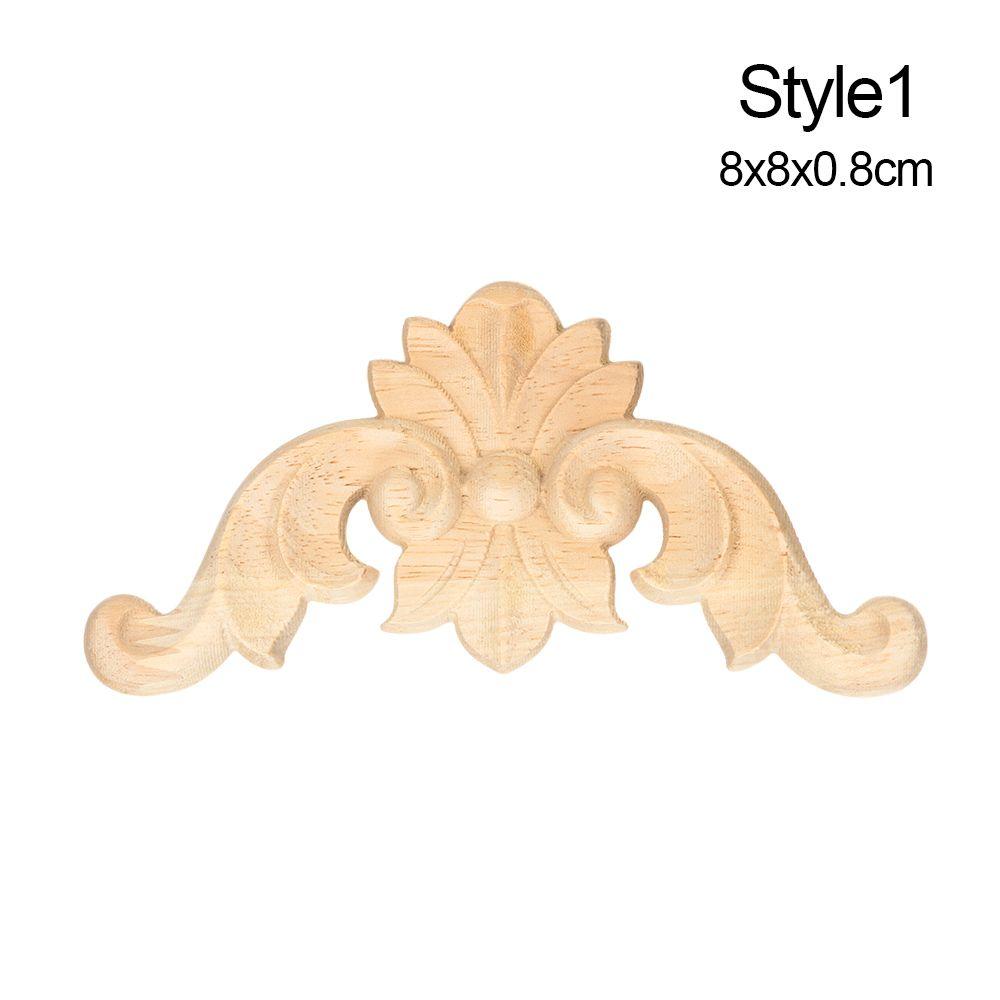 Наклейки Аппликации Аппликация из цельного дерева Угловой цветок Резьба по дереву Мебельная наклейка Деревянная аппликация