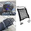 Motorcycle Cargo Net High Elastic Double Layer Storage Rubber Band For Helmet Luggage Mesh Net With Hooks Trunk Bag Accessories