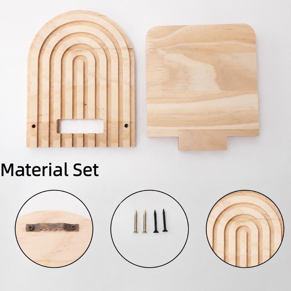 Threaded Structure Wall Plant Holder Multi Tier Wooden Wall Shelf Blank Wall Space